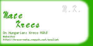mate krecs business card