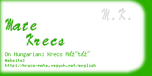 mate krecs business card